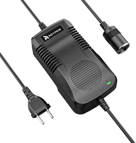 RoyPow Wechselrichter KFZ-Netzteil 12V 15A Konverter Transformer AC zu DC Spannungswandler 180W (Max 200W) 230v auf 12v mit Zigarettenanzünder Buchse