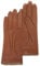 Isotoner Damen Handschuhe Leder Gr. 52, cognac