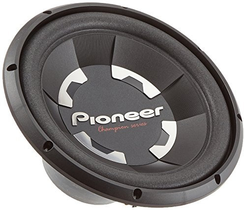 Pioneer Subwoofer TS-300S4 con doppia bobina da 4 ohm (1.400 W), membrana IMPP da 30 cm/12, per un suono potente, potenza di ingresso nominale 400 W, nero