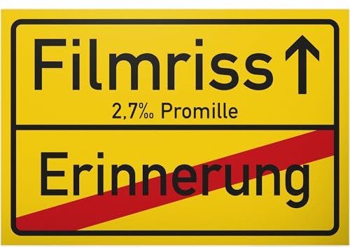 DankeDir! Filmriss - Erinnerung Schild mit Spruch - lustiges Geschenk für ihn Geschenkidee Geburtstagsgeschenk Männer Jungs Party Deko Zubehör Scherzartikel JGA - Accessoire Fotobox
