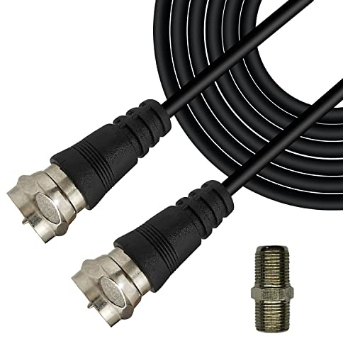 Chaowei TV Antenna Extension Coaxial Cable(15ft) Coaxial Coupler (F-Type)