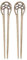 Lurrose 2 pezzi vintage bronzo a forma di U forcelle forcelle capelli bastoni per capelli lunghi (bronzo)