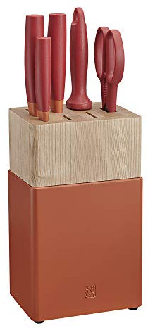 ZWILLING Now S - Juego de bloques de cuchillos (6 unidades), color naranja
