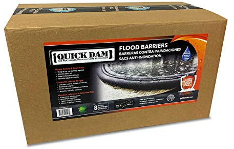 Quick Dam QD610-8 Wasseraktivierte Hochwassersperre, Schwarz, 8 Stück