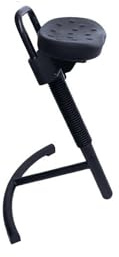 STIER Stehhilfe mit Stahlgestell schwarz Sitzhöhe 645-825 mm PU-Sitz