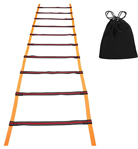 Agility Ladder Speed ​​Leiter 5m 10-Rung Fußball Fußball Flexibilitätstraining Fitness Jumping Ladders Bootwork Set Agility Leiter Set Agility Training Leitern Für Athlet Agility Speed ​​Leiter
