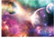 WallArena - Vlies Fototapete Kinderzimmer 416x254 cm Planeten Galaxy Kosmos Universum - Fototapeten Tapeten für Kinder Kindertapete Kinderzimmertapete - Vliestapete Wandtapete Tapete 3D Effekt