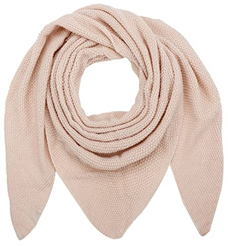 Ever Bloom Damen Schal, Strick Dreieck Schale, Weiches Dreieckstuch, Leichter Strickschal, Halstuch für Frauen und Mädchen Lang, Einfarbig 195 * 80 cm, Schal Farben:Rosa