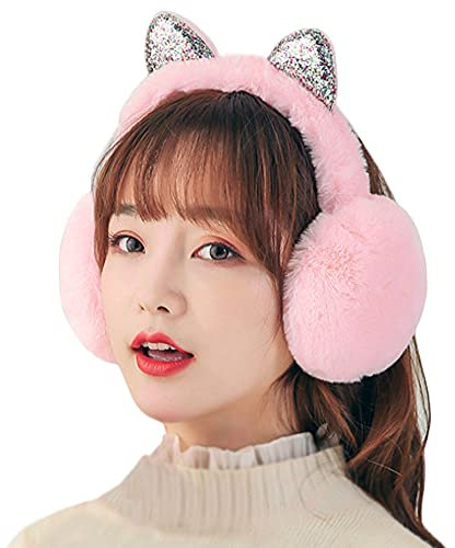 Cache-Oreille Enfants Chaud Hiver en Peluche Cache Oreille avec Animal Modèle Filles Garçon Fourreau d'oreille Hiver Chaud Cache-Oreilles Earmuff Protège Oreille pour Vélo Ski Voyage Cadeau Noël