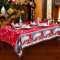 Weihnachtstischdecke, 180 x 150 cm Rechteckige Lang Weihnachten Tischdecke Tischläufer Rot Xmas Tischdecke Esstischdecke, Groß Abwaschbar Weihnachts Tischdecke Tischtuch für Tischdeko