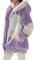 OMZIN Giacca Da Donna In Pile Con Cappuccio Cardigan Sherlock a Manica Lunga Con Zip Intera e Tasche Viola 5XL