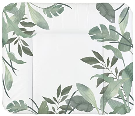Rotho Babydesign Wickelauflage Breit (85 x 72 cm) | wickelauflage - wickeltischauflage - abwaschbar - wickelmatte - wasserdicht - Motiv Soft Tropical
