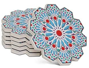 Sous-verres marocains Mosaïque Mason (lot de 6) | Safaary