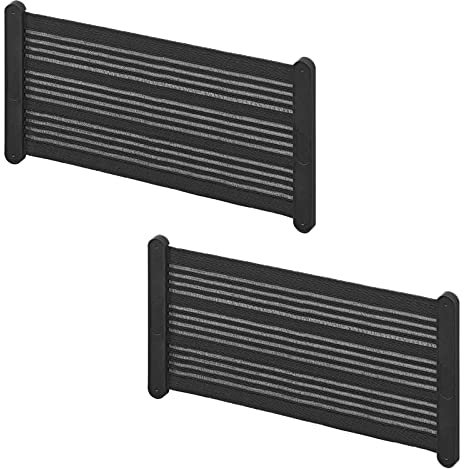 APT 2 x Ablagenetz Ablagefach XL elastisch 50 x 26,5 cm + Kunststoffhalterung + Schrauben Wohnwagen Wohnmobil Camping