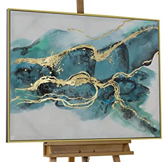 KunstLoft Acryl Gemälde 'Türkise Magie' 102,5x77,5cm handgemalt Leinwand Bild