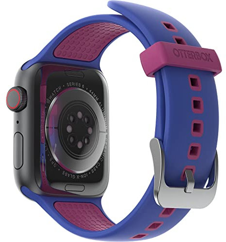 OtterBox All Day Uhrenarmband für Apple Watch Series 9/8/7/6/SE 2. gen/SE 1. gen/5/4/3 - 42mm/44mm/45mm, Weiches, Angenehmes und Strapazierfähiges Silikonband für Apple Watch, Blau/Lila