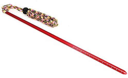 BLLNDX Tauchstock-Zeiger, 35 cm, rot, Aluminiumlegierung, Karabiner, mit Fallschirmband, Wassersport, Tauchzubehör, Taucher-Zubehör, Taucher-Stick