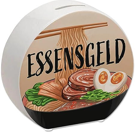 Essensgeld Ramen Spardose Sparbüchse für Fans der asiatischen Küche Ramen-Nudeln hochwertige Geldbüchse für leckeres Essen und Restaurantbesuche