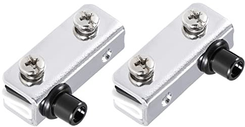 METALLIXITY Vetro Porta Perno Cerniera (per 3-5mm Spessore) 2pz Ferro Regolabile Vetro Fermi Morsetto - per Riparazione Mobili Stanza Letto Luminoso