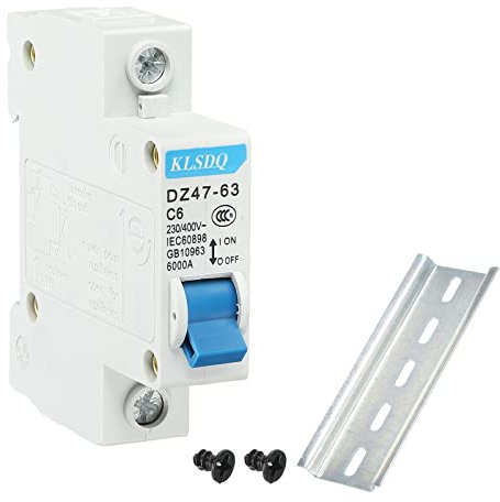 sourcing map Leitungsschutzschalter Niederspannung AC 6A 230/400V 1 polig DIN DZ47-63 C6