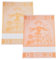 Filet - Set di 2 Canovacci in Jacquard con Inserto in Tela Aida da Ricamare, Made in Italy, Disegno Spaventapasseri, Colore Arancione e Giallo