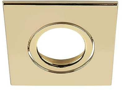 SLV UNIVERSAL DOWNLIGHT Abdeckung | Abdeckung für Einbauleuchte, Innenbeleuchtung für Wohnzimmer, Schlafzimmer, Küche, Diele Kinderzimmer | für die schwenkbare Version, gold, eckig