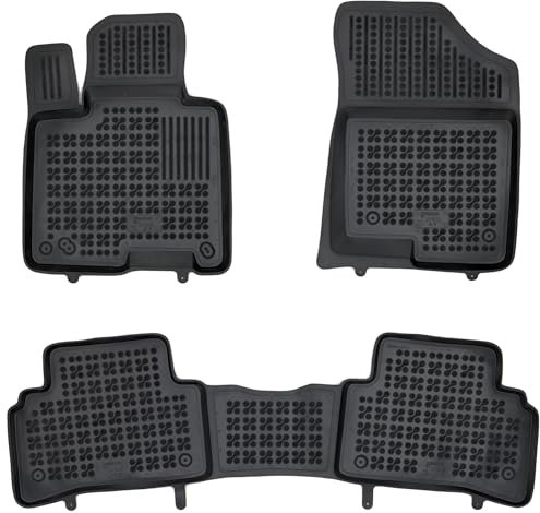 MOTOS Gummimatten Auto Fussmatte passt für Hyundai Tucson IV ab 2020 Verbessern Sie Ihren Reisekomfort mit Antirutschmatte Auto - Allwetter fußmatten Auto, Schutz vor Verschmutzung