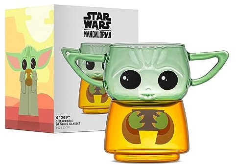 JoyJolt Star Wars™ Stapelbare Character Collection Grogu™ Stapelbare Gläser