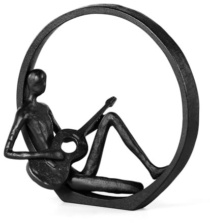 Xruibrave Musik Dekor Statue Gitarre Figur Musiker Skulptur Home Decor für Regale Geschenk für Musiker