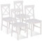 IDMarket Suzanne - Juego de 4 sillas de cocina con cruces de madera blanca
