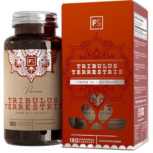 FS Tribulus Terrestris | 180 Capsules de Tribulus Terrestris Haute Teneur - 2500mg de Trib (Extrait 35:1) par capsule | Sans OGM Sans Gluten Sans Allergène | Fabriqué au Royaume-Uni