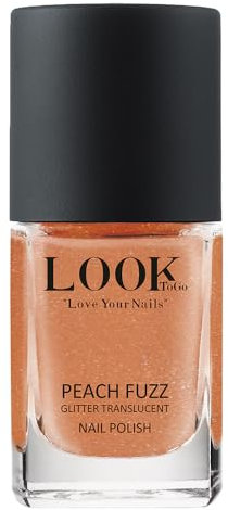 Look To Go • veganer Nagellack • PEACH FUZZ GLITTER • 21-free & PETA approved • Made in Germany • 12ml