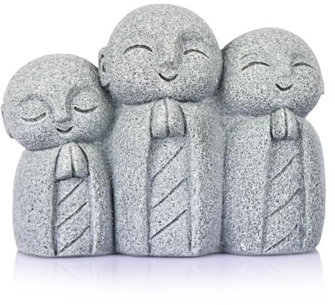 oliruim Mini-Stein-Buddha-Statue, Feng Shui, Glücksdekoration, Buddha-Statue für Zen, Zuhause, Büro, Auto, meditierende Dekoration (Beten)