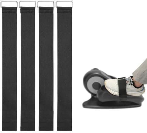 4stk Pedal Gurte für Ellipsentrainer, Universell Verstellbar Pedalriemen für Beintrainer für Rudergerät Beintrainingshausierer Senioren-Fitness Heimbüro-Sportzubehör