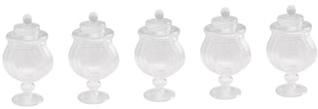 Beatifufu 5pcs Jam Jars Lids Small Jars Lids for Party Decor for Table Decorative Glass Containers