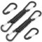 Ancable Heavy Duty Lanyard Keychain with Clips 2 Pack, Paracord Keychain Carabiner Clips with Locking D Ring Hooks Hangers for Keys, Tools, Backpack etc.