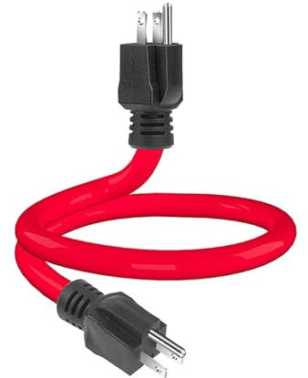 Extensor doble macho, cable adaptador de generador, alargador de adaptador de conector de generador de 3 pines – Cable adaptador de extensión 12AWG, adaptador de enchufe de CA resistente para el hogar