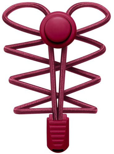 Stepace Cordones Elasticos, 2 Pares Cordones Elasticos Zapatillas Deporte, Cordones Zapatos Ajustables sin Atar para Adultos y niños Rojo Oscuro