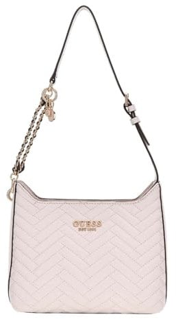 GUESS Damen Anning Shoulder Bag Umhängetasche, Stone