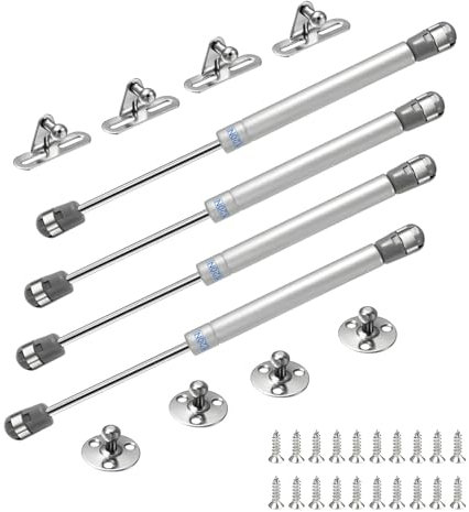 HTRTRR 4 Stück Gaskolben, Möbelheber Gasfedern, Stoßdämpfer für Türen, hydraulischer Kolben,Scharnierdämpfer für Küchenschränke,pneumatischer Wagenheber für Küchentüren (120N)