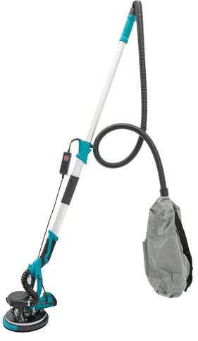 HuKaiL Trockenbauschleifer, 800-1800RPM 6-Gang Schleifmaschine Trockenbau Wandschleifer mit 255mm Scheibe, LED-Schleife, Schleifmaschine mit Absaugung Polieren für Spachteln und Streichen, Blau