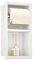 Bernkot Unterputz-Toilettenpapierhalter Edelstahl, WC Badezimmerschrank mit Toilettenpapierhalter Halterung, Klopapierhalter mit aufbewahrung, 34×18×10cm, Weiß