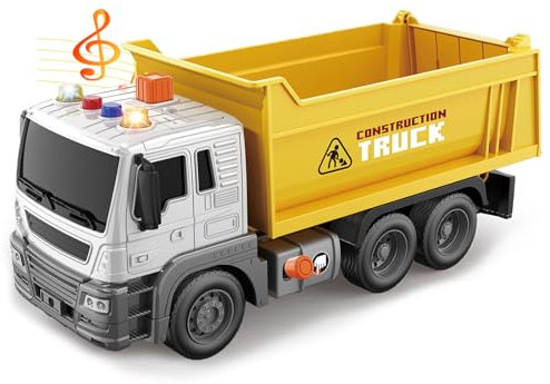 LioMaxi Scala 1:16 Autoribaltabile,Grande camion Giocattolo,Camion Dumper,Dumper Ribaltabile,Cassone Ribaltabile,Dump Truck con Luci e Suoni Funzione Camion Giocattolo Regalo per Bambini 3 4Anni