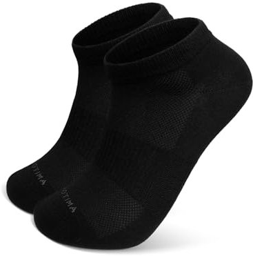 LOFIR Chaussettes Sport en Bambou pour Homme: Socquettes Invisibles Courtes Ultra Douces Respirantes Noir 1 Paires 47-50