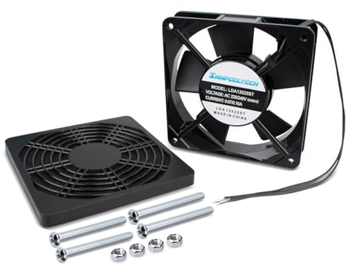 Innfeeltech 1 ventilateur électrique, AC220V 120 * 120 * 25mm mini ventilateur silencieux pour machine à glace, refroidisseur et PC