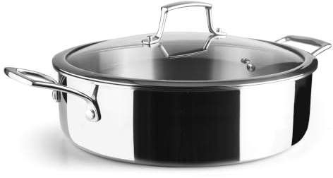 Lacor 60888 – Low Trichef Auflauf, 5 L, 28 cm, Edelstahl 18... | Aus lebensmittelechtem Edelstahl gefertigt; hohe Korrosionsbeständigkeit und Haltbarkeit im täglichen Gebrauch
