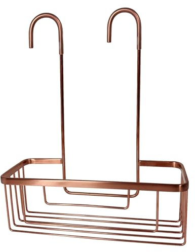 Gedy OTTAVIANO Cestino doccia sospeso, mensola doccia, acciaio inossidabile, oro rosa, 30 x 12 x 37