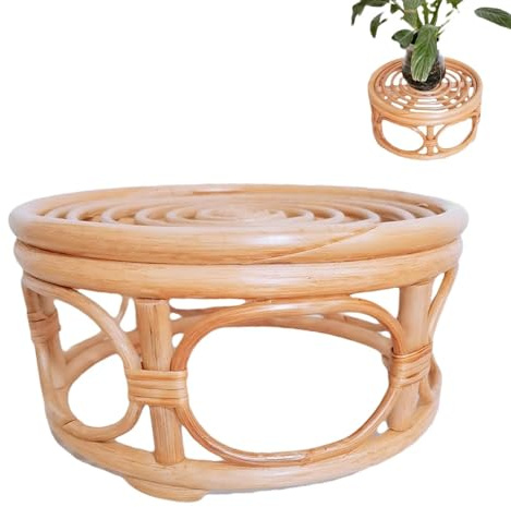 Rattan-Blumenständer, geflochtene, runde Topfstütze, Blumenständer, runde Topfstützen für Kakteen, Sukkulenten