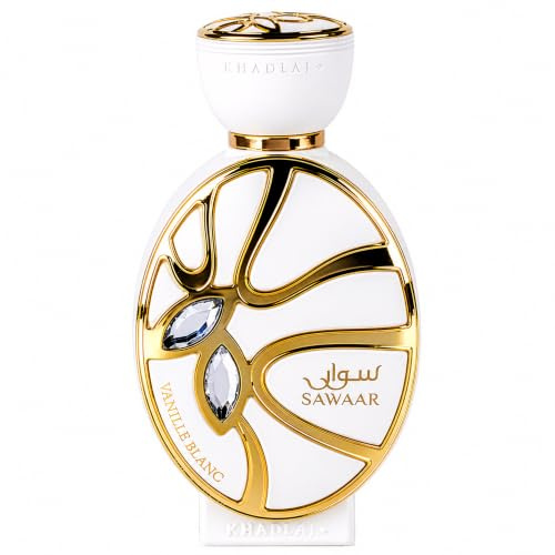 Khadlaj Sawaar Vanille Blanc – Vanilla, Sweet, Woody – Extrait de Parfum Long-Lasting Fragrance for Everyone, 3.4 Ounce / 100 ml