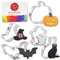 Ausstechformen von Ann Clark USA - Halloween Keksausstecher, 5-Teiliges Set - Kürbis, Fledermaus, Geist, Hexenhut, Katze Ausstecher